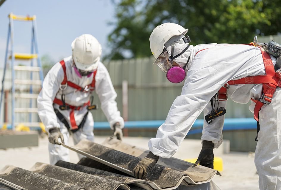 Licensed asbestos removal on site, second photo